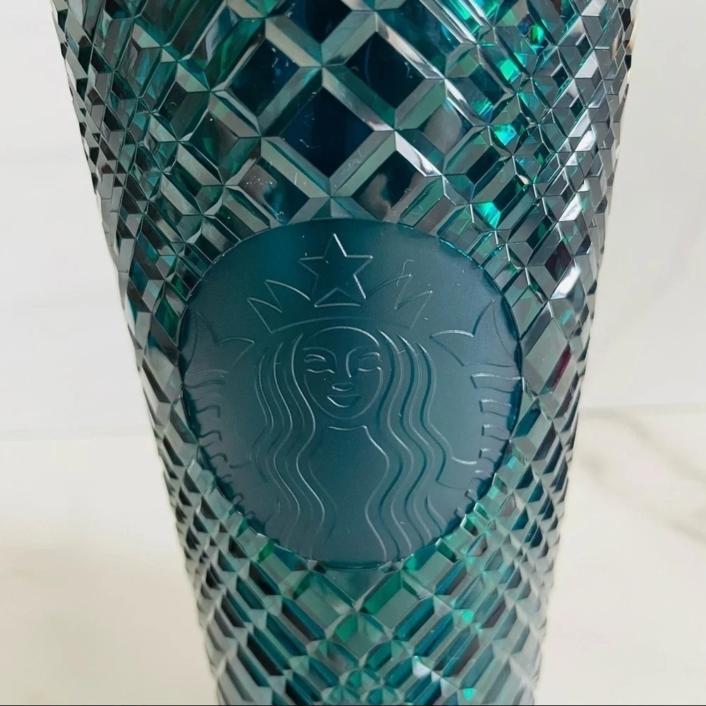 Starbucks Holiday 2021 Green/Blue Grande Jeweled Cold Cup Tumbler- 16oz